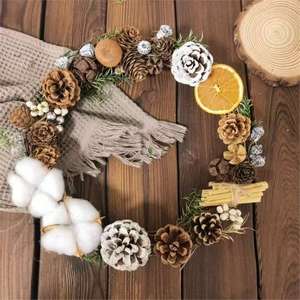 Couronne en rotin - Base en rotin en gros, personnalisation sur mesure de fleurs et plantes séchées préservées avec arrangements floraux personnalisables pour la décoration de fêtes et de la maison - Product Image 4