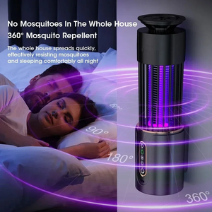 Nueva Lámpara Eléctrica Antimosquitos con Luz Púrpura, Batería Integrada, para Uso Doméstico, Montaje en Pared, para Exteriores - Product Image 3