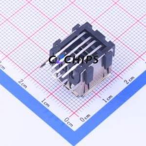 907-211A1021D10200 USB Connector Bent Lead Through Hole Connector Type-A USB 2.0 Female Right Angle Insert - Product Image 2