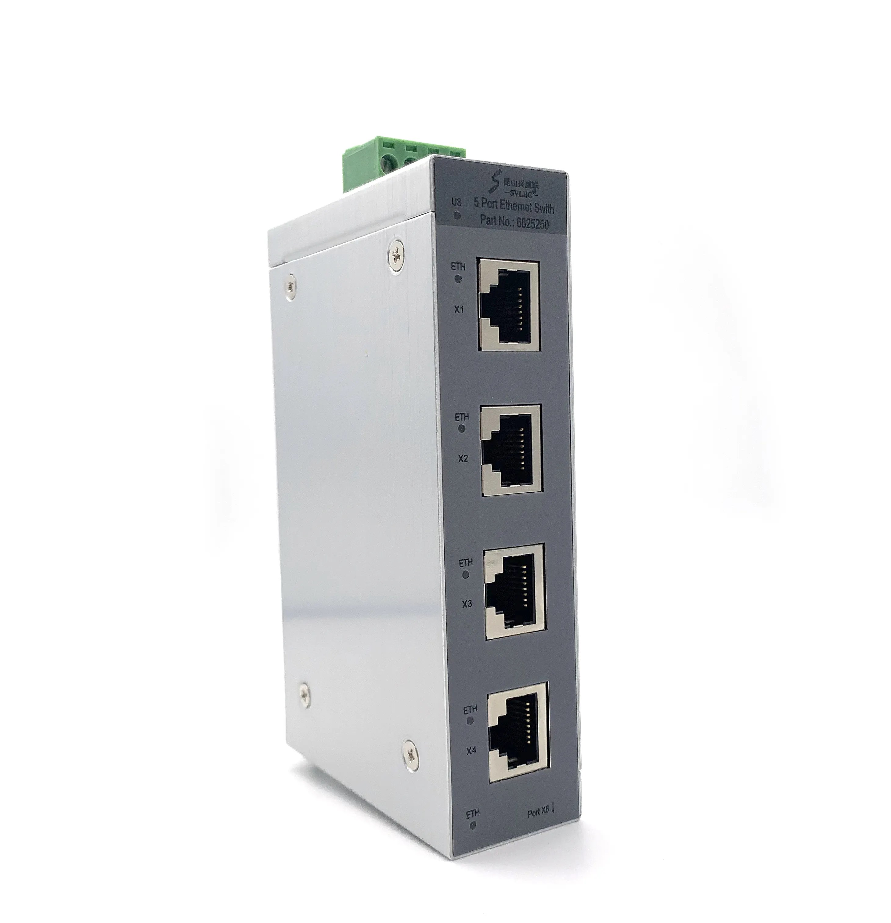 IP20 5 port Ethernet switch dengan IEEE802.3 POE Protokol