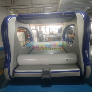 Casa flotante inflable eléctrica, solar y sostenible con motor para juegos acuáticos. - Product Image 2