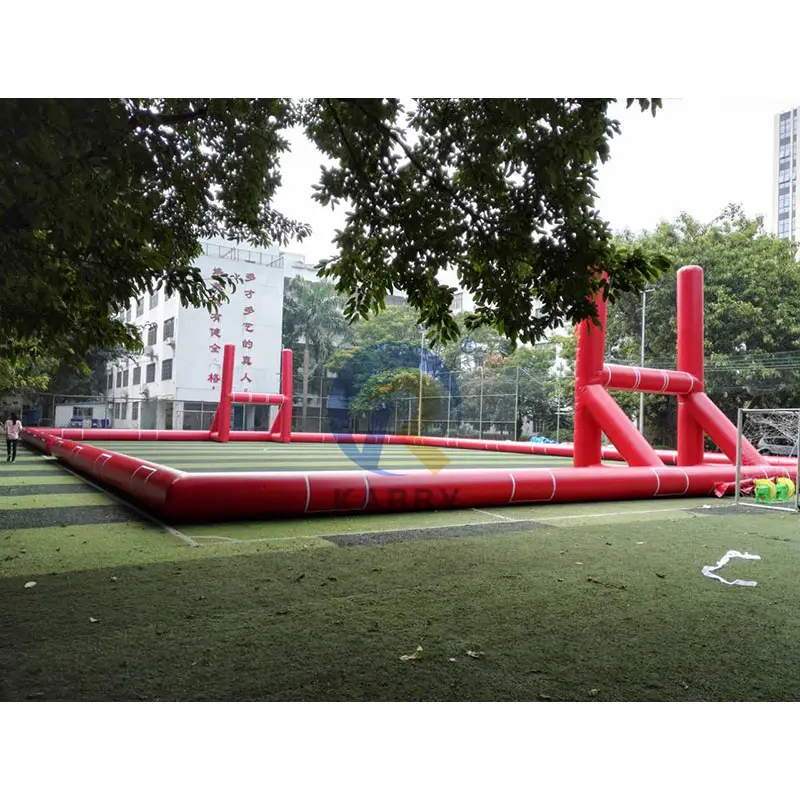 Outdoor Inflatable Rugby Post Game Inflatable Rugby Pitch Rugby Field Game