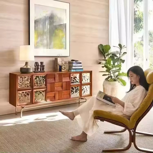 <span class=keywords><strong>Buffet</strong></span> de luxe vintage en bois de frêne - Tiroirs à portes shaker, grande capacité et montage facile pour le salon - Product Image 3