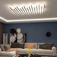 Plafonnier LED moderne et simple design pour le salon Normcore Fishbone Lamp Iron Acrylic IP44 Complete Scandinavian Style