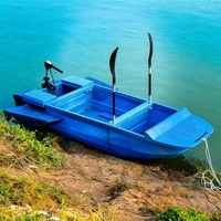 Bateau pliant en LDPE 3210x1817x621mm, bateau de pêche modulaire robuste, transportable sur toit de voiture, design sûr, écologique et recyclable