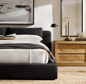 Simple Comfortable Solid Wood <b>Frame</b> <b>Bed</b> Designs Bedroom Furniture King Queen Size Wooden <b>Bed</b> - Product Image 5