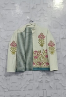 Veste longue matelassée en toile imprimée floral Suzani pour femme, style bohème, gypsy, festival, spéciale printemps-hiver, en coton respirant