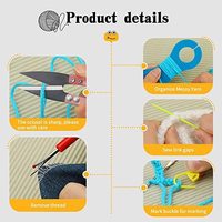 Kit de Crochets à Tricoter Portable de 105 Pièces DIY, Aiguilles à Tisser à la Main avec Sac de Rangement pour Fil et Crochet TPR de 3mm