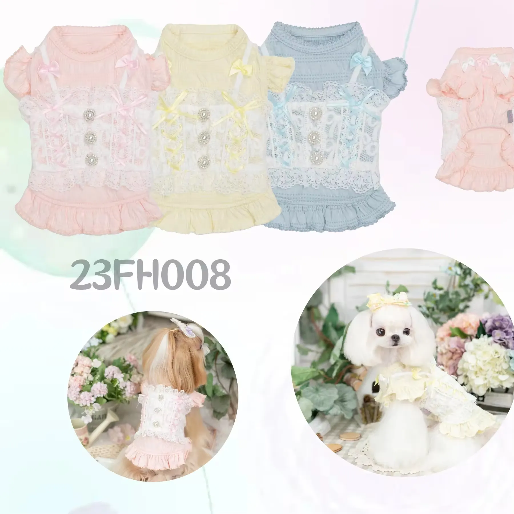 Wholesale Luxury Designer Dress Clothes for Small Dogs Dog Accessories Pet Clothes Tank Top