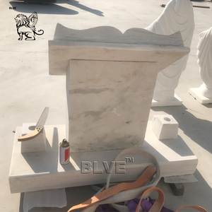 BLVE Iglesia tallada a mano Biblias famosas altares de oración católica mármol blanco Estatua de la Santa <span class=keywords><strong>Biblia</strong></span> escultura bíblica de piedra Natural - Product Image 4