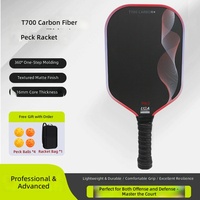 Ensemble de raquettes de pickleball Newchance Professional Tournament-Grade en fibre de carbone, finition mate, pagaie rectangulaire 215g