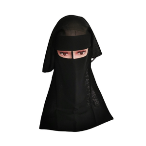 Niqab <span class=keywords><strong>islamique</strong></span> Hijab Burqa <span class=keywords><strong>Bonnet</strong></span> Hijab Chapeau <span class=keywords><strong>Voile</strong></span> Musulman Bandana Écharpe Couvre-chef Noir Couvre-visage Style Abaya Couvre-chef - Product Image 4