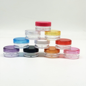 Venta al por mayor 3G 5g transparente PS tarro de plástico cosmético tapa de color pequeña muestra contenedor barato para crema de ojos loción cuidado de la piel PS vacío - Product Image 6