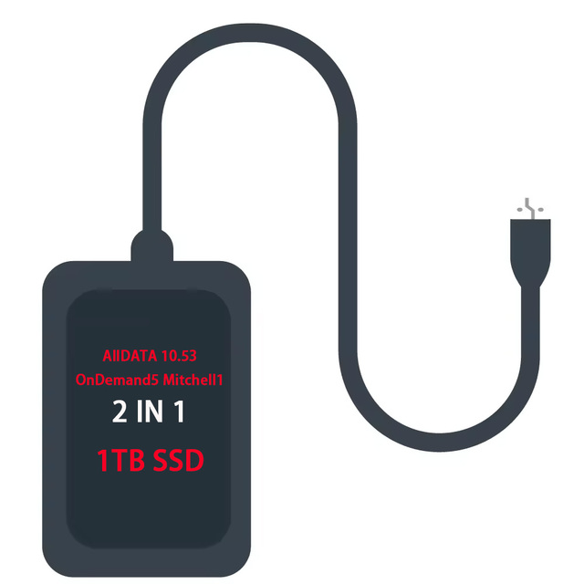 Brand New 1TB SSD with Auto Car Repair Software Database Wire Diagram Software for AllDATA 10.53 OnDemand5 Mitchell1
