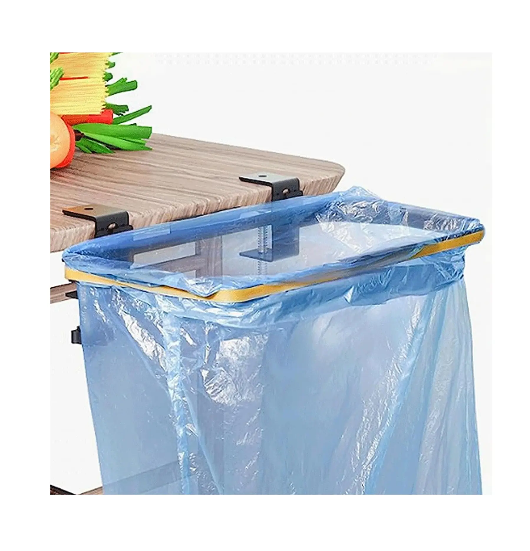 Support de sac poubelle de camping à pince, support de sac poubelle stable support de sac en plastique pour la cuisine