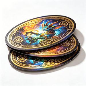 Cartes de collection TCG de forme irrégulière OEM ODM, illustrations personnalisées, estampage à chaud doré, cartes de jeu à collectionner avec boîte personnalisée - Product Image 5