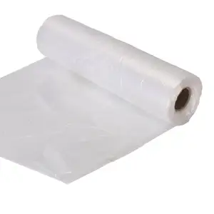 Paquete de protección de frescura HDPE transparente, bolsa de plástico enrollable para frutas y alimentos