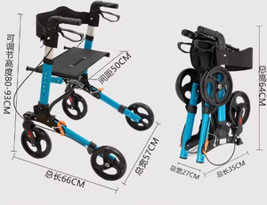 Andador de aluminio plegable para discapacitados, Andador de ruedas de aluminio para discapacitados - Product Image 6