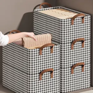 2023 nueva cesta de almacenamiento de lona grande de tela plegable de alta elasticidad para el hogar para clasificar la ropa