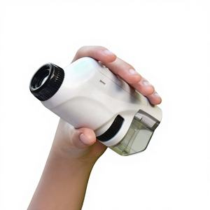 Kit de microscope de poche miniature 60-120x, microscope de laboratoire portable à piles avec lumière LED, outil scientifique pour enfants de 5 à 7 ans - Product Image 1