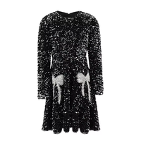 Robes de soirée smockées à manches longues pour petites filles, motif floral, style princesse, pour anniversaire d'hiver, tutu, robe de bal