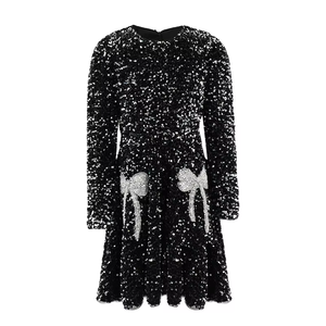 Robes de soirée smockées à manches longues pour petites filles, motif floral, style princesse, pour anniversaire d'hiver, tutu, <span class=keywords><strong>robe</strong></span> de bal - Product Image 2