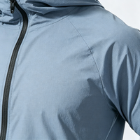 Sweat à capuche zippé personnalisé avec logo, léger, à séchage rapide, pour le sport et la rue, veste de course pour homme, hiver