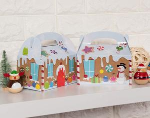 Design <strong>Christmas</strong> Pattern Printing Folding Personalized House Shape Gift <strong>Boxes</strong> for Kids - Product Image 3