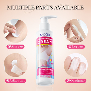 SADOER Nouvelle Crème Épilatoire Professionnelle Permanente Naturelle pour <span class=keywords><strong>Femme</strong></span>, Douce pour la Peau, Ingrédients Herbacés, Ciblée Visage et Corps, Peau Lisse - Product Image 4