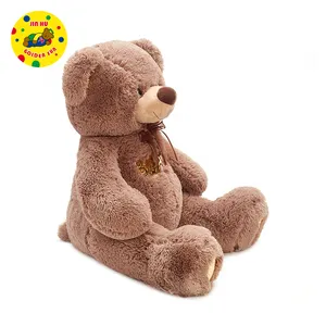 Ours en peluche géant pour filles, 80cm, 100cm, rembourré, jouets en peluche doux pour enfants