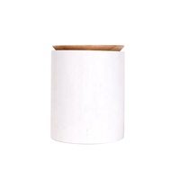 Pot de stockage en bambou avec couvercle hermétique, sucrier contenant pour le sel, le café ou le thé, pour la cuisine, garder les aliments frais, Dr