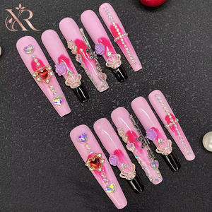<span class=keywords><strong>Uñas</strong></span> Postizas Personalizadas al por Mayor, Juego <span class=keywords><strong>de</strong></span> <span class=keywords><strong>Uñas</strong></span> <span class=keywords><strong>de</strong></span> Diseño Colorido, <span class=keywords><strong>Uñas</strong></span> <span class=keywords><strong>Acrílicas</strong></span> Reutilizables, Proveedor OEM - Product Image 4
