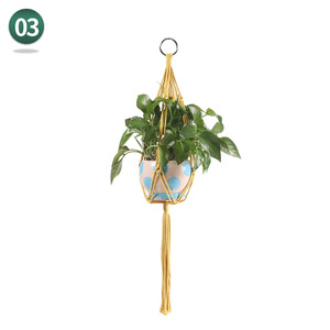 Haute qualité coton corde macramé plante cintres porte-<span class=keywords><strong>Pot</strong></span> <span class=keywords><strong>de</strong></span> <span class=keywords><strong>fleur</strong></span> bricolage Boho décor intérieur - Product Image 5