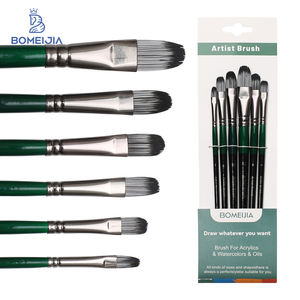 बोमेजिया हॉट बिक्री कलाकार ब्रश के लिए 6 प्रीमियम सिंथेटिक बालों के सेट - Product Image 2