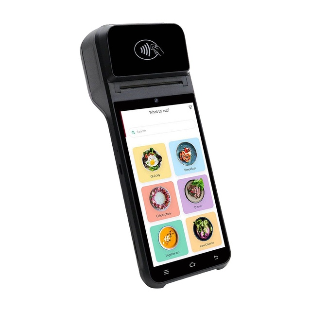 Z92 Electronic Bus Ticketing Machine Black All in One POS Systems Point of Sale System for Supermarket