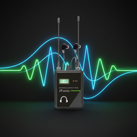 Microphone intra-auriculaire sans fil professionnel AIDI à condensateur, suppression du bruit, métal noir, son parfait pour les concerts en direct sur scène