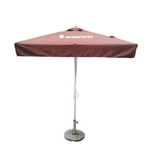 Sombrilla de Mercado de 8 Varillas y 10 Pies para <span class=keywords><strong>Patio</strong></span> Exterior con Elevación por Polea y Estructura de Madera - Product Image 3