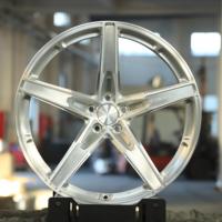 Jantes forgées Alpha, finition argent brossé, à 5 branches en étoile avec rainure encastrée, 5X114.3 pour Lexus RC