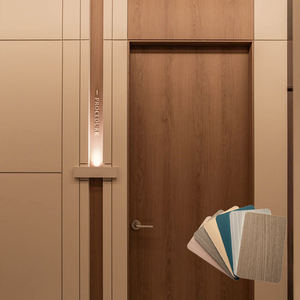 แผ่นผนังตกแต่งลายไม้ไผ่ผสมถ่านไม้ PVC กันน้ำ กันความชื้น สำหรับห้องนั่งเล่นหรือโรงแรม ทนไฟ - Product Image 1