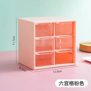 Vente en gros, Meilleure vente : Boîte de rangement en plastique à tiroirs empilable à 9 compartiments pour papeterie de bureau, bijoux et maquillage, format compact - Product Image 4