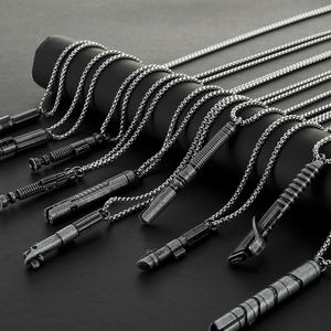 สร้อยคอไลท์เซเบอร์ทำจากซิงค์อัลลอยแบบสั่งทำจี้คอสเพลย์สตาร์วอร์สำหรับแฟนบอลลุคโอบีวันและของขวัญคอสเพลย์ - Product Image 1