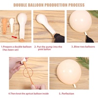 Kit de guirlandes de ballons pour décoration de fête, comprenant des ballons double rose, abricot, bois de rose et or rose chromé
