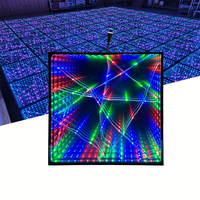 Igreslite 2ft/1.6ft Piste de danse LED filaire à effet étoilé pour Mariages, Fêtes, Clubs et Événements, avec miroir 3D