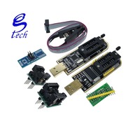 Programmeur USB EEPROM Flash BIOS avec clip SOIC8 + adaptateur mémoire Flash SPI 1.8V SOP8 DIP8 + adaptateur SOIC8 SOP8 vers DIP8 Kit de gravure