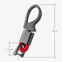 Hoge Kwaliteit Geweven Lederen Gevlochten Touw Auto Sleutelhanger Houder Riem Accessoires Autosleutels Accessoire Relatiegeschenk