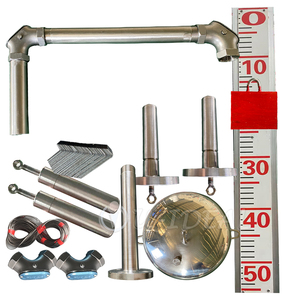 مقياس مستوى السوائل المغناطيسي الصناعي المثبت جانبيًا من الفولاذ المقاوم للصدأ 316L/مبطّن بـ PTFE بدقة 0.1% لقياس خزان الغلاية - Product Image 6