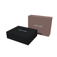 Caja de Regalo de Cartón Reciclable Negra Personalizada, Caja de Embalaje de Lujo para Cinturones, Carteras y Joyas
