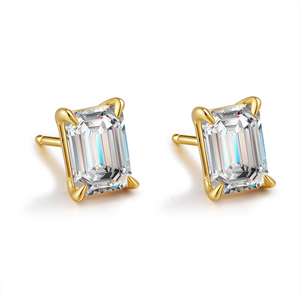 925 स्टर्लिंग चांदी के सोने ने 1ct राउंड मोइससानाइट गहने बनाए - Product Image 1