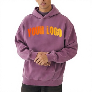 Sudadera con Capucha de Algodón Tejido Personalizada para Hombre con Puños Acanalados, Sudadera de Algodón para Marcas de Ropa Urbana Masculina, Marca Privada - Product Image 1