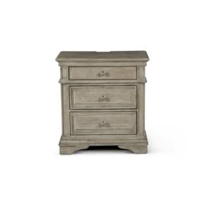 DB Highland Park Waxed Driftwood USB <b>Nightstand</b> <b>Smart</b> Stylish Foldable Luxury <b>Nightstand</b> for Bedroom Apartment Modern European - Product Image 3